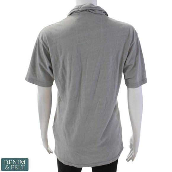Aviator Nation Polo Shirt Small Light Grey Tri-Blend Soft Vintage Look - Picture 9 of 14